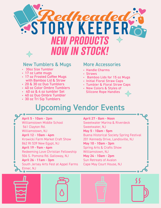 Spring Vendor Dates 2025 - The Redheaded StoryKeeper