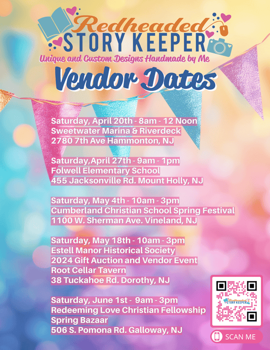 Vendor Schedule - The Redheaded StoryKeeper