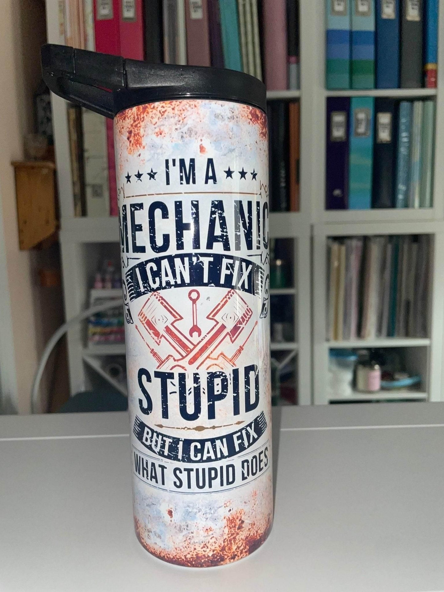 20 oz I Can't Fix Stupid Duo Tumbler - The Redheaded StoryKeeper