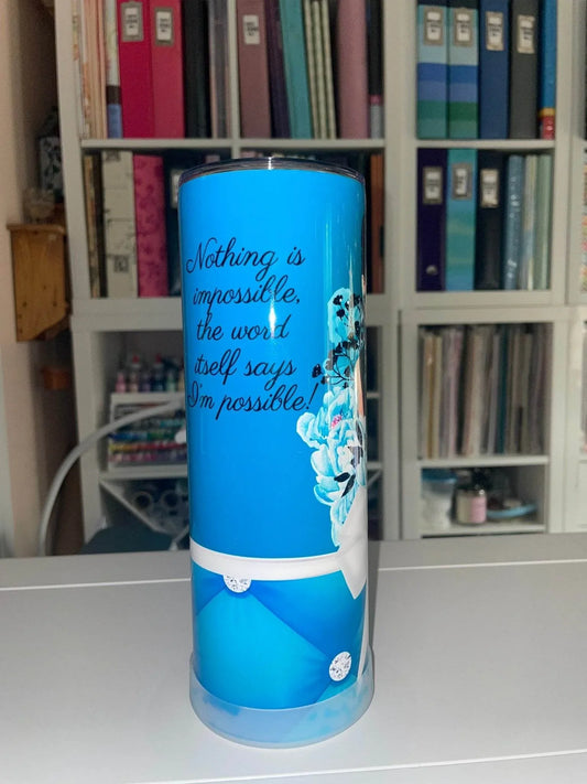 20 oz Nothing is Impossible Tumbler - The Redheaded StoryKeeper