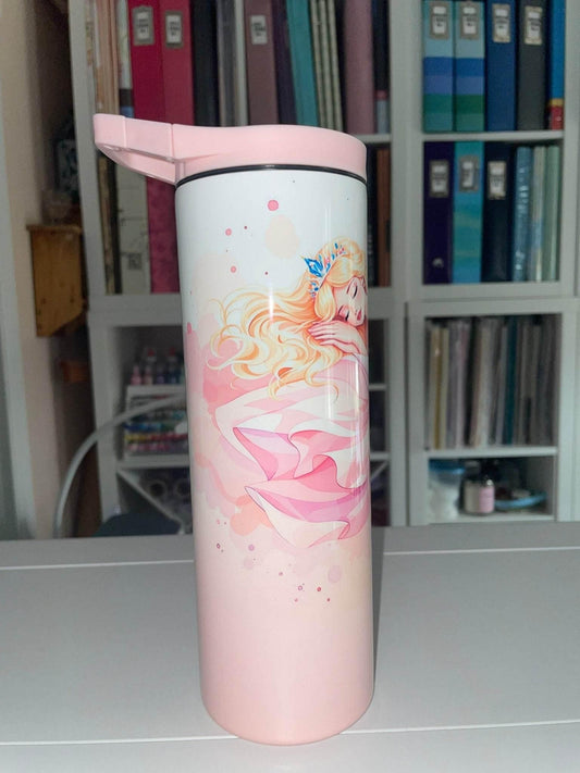 20 oz Sleeping Princess Pink Ombre Duo Tumbler - The Redheaded StoryKeeper