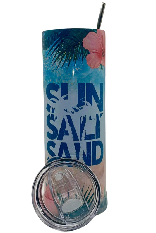 20 oz Sun Salt Sand Tropical Tumbler - The Redheaded StoryKeeper