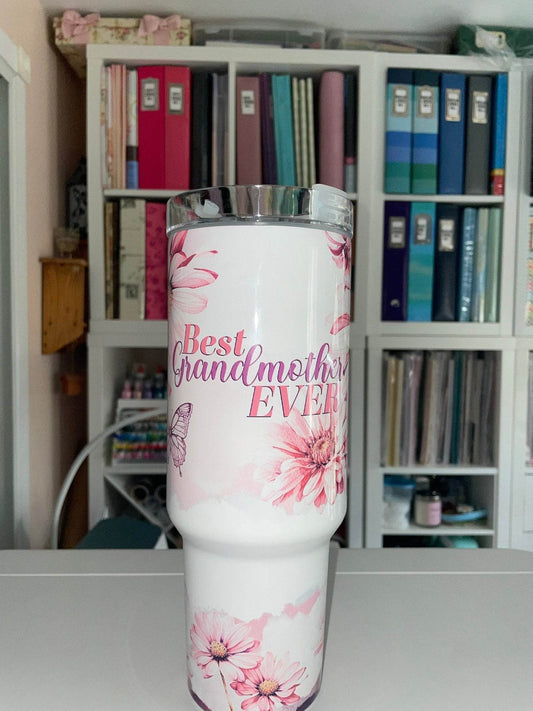 40 oz Best Grandmother Ever Travel Tumbler - The Redheaded StoryKeeper