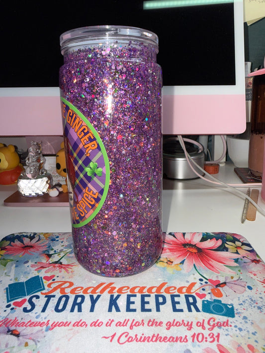 20 oz The Older the Ginger, the Hotter the Spice Glitter Tumbler