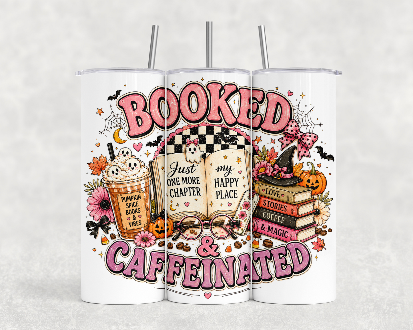 20 oz Booked & Caffeinated Tumbler