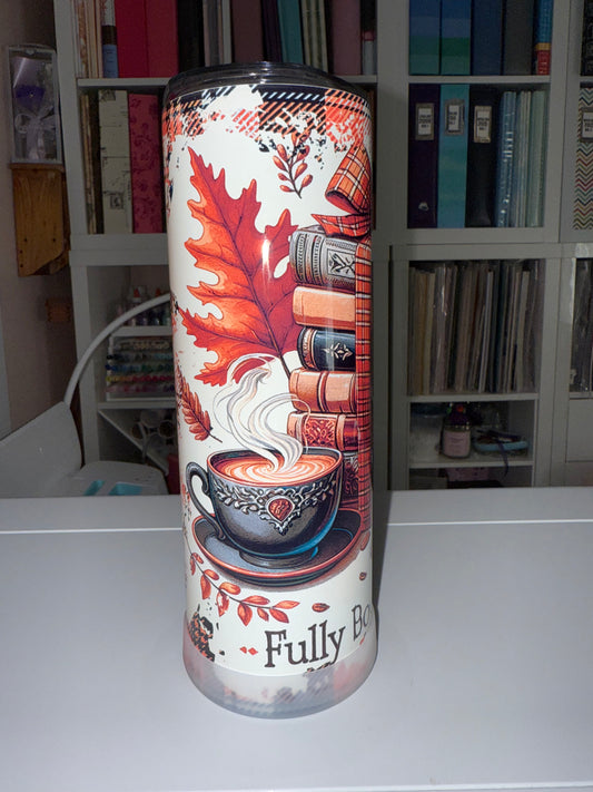 20 oz Booked Fully For Fall Tumbler - The Redheaded StoryKeeper
