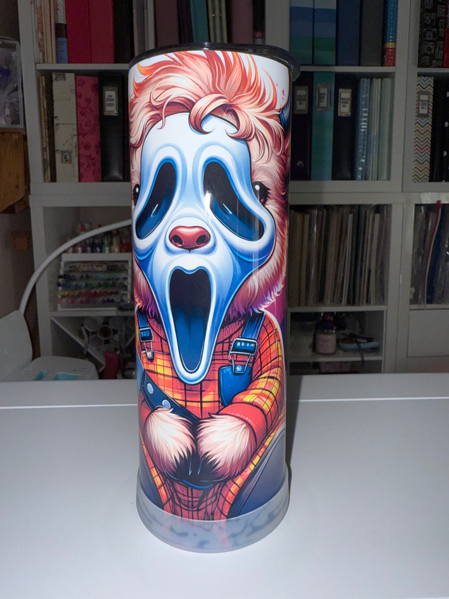 20 oz Cute Scream Cow Tumbler
