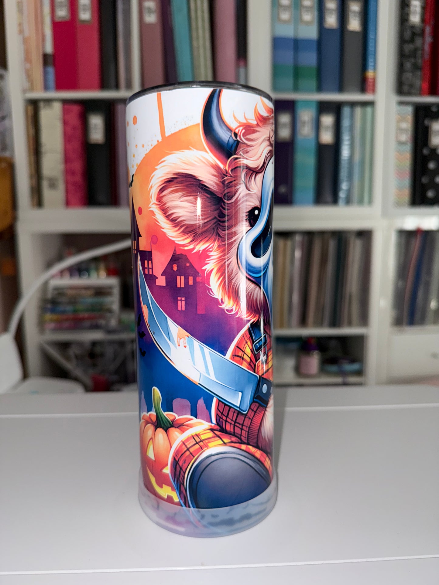20 oz Cute Scream Cow Tumbler
