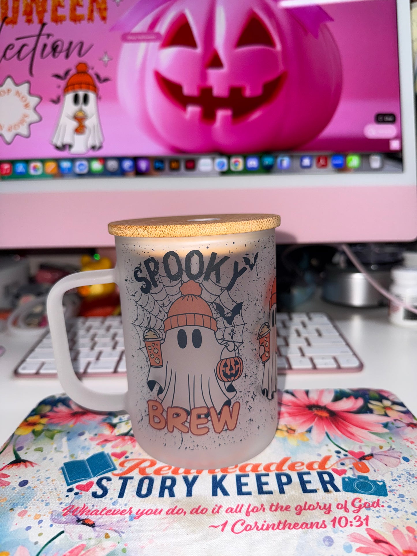 17 oz Spooky Brew Matte Glass Mug