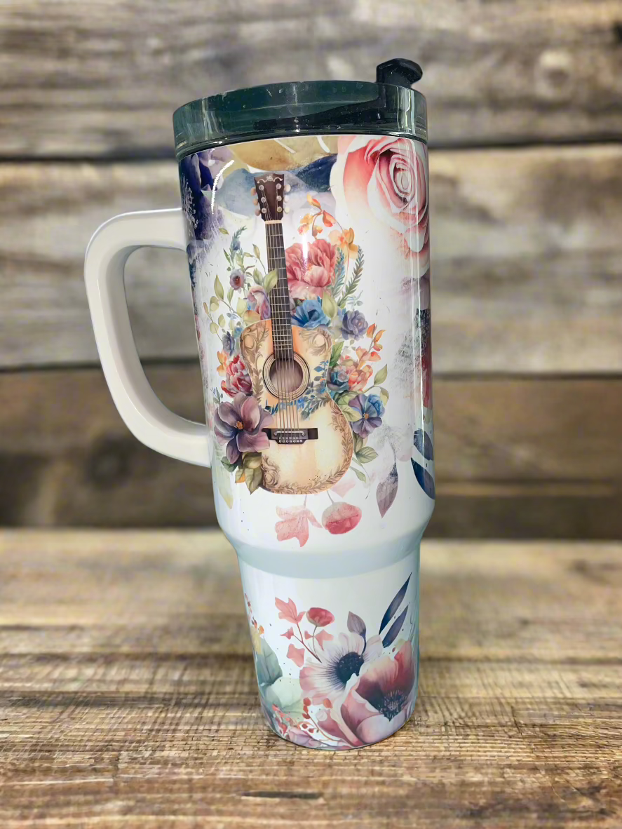 40 oz Dirt Roads & Country Music Travel Tumbler - The Redheaded StoryKeeper