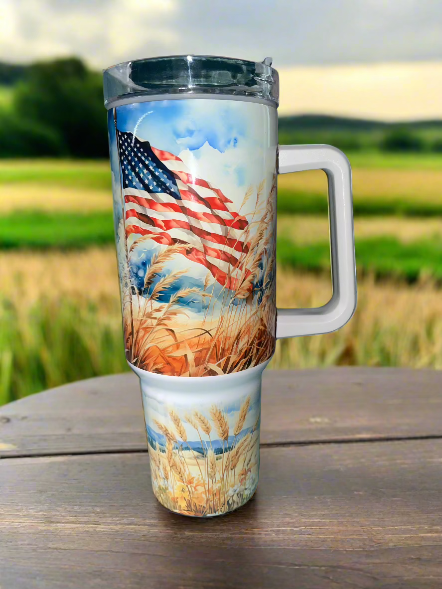 40 oz Farm Travel Tumbler - The Redheaded StoryKeeper