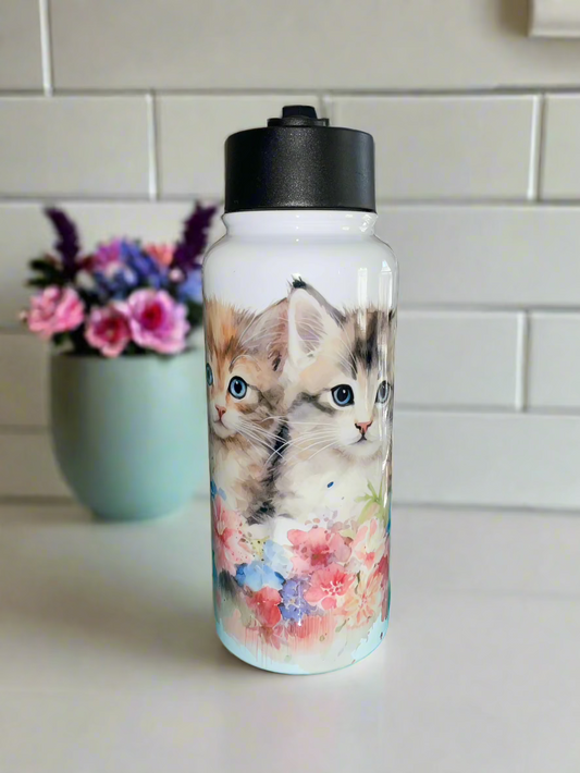 32 oz Kittens Hydro Handle Water Bottle - The Redheaded StoryKeeper