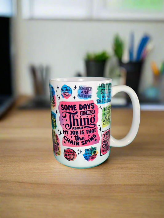 15 oz Funny Office Ceramic Mug - The Redheaded StoryKeeper