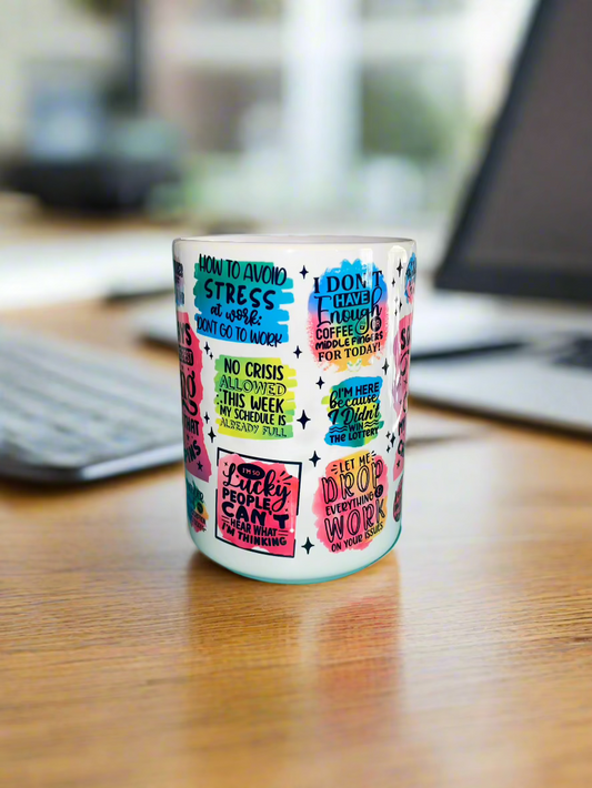 15 oz Funny Office Ceramic Mug - The Redheaded StoryKeeper