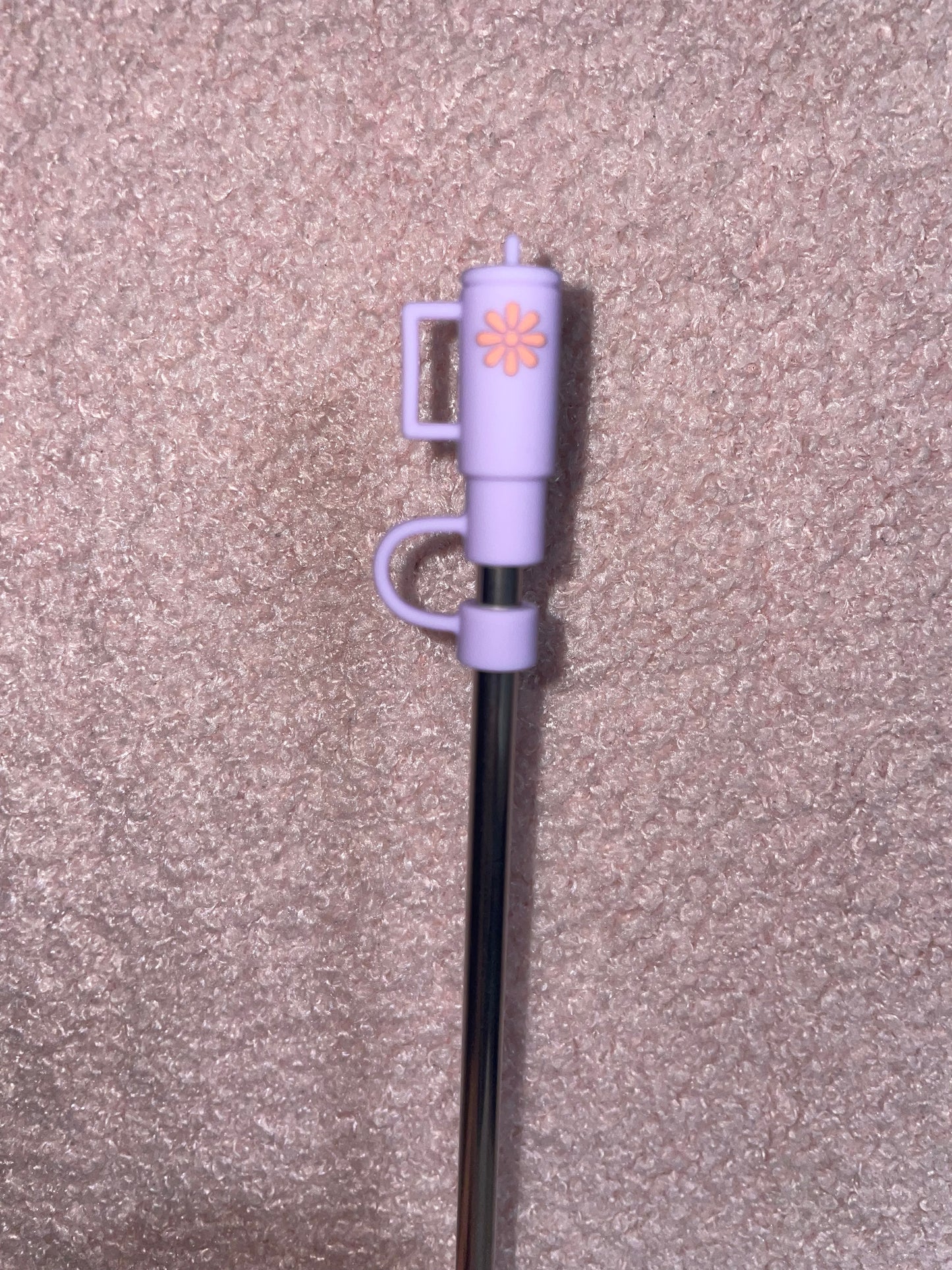 lavender tumbler straw topper