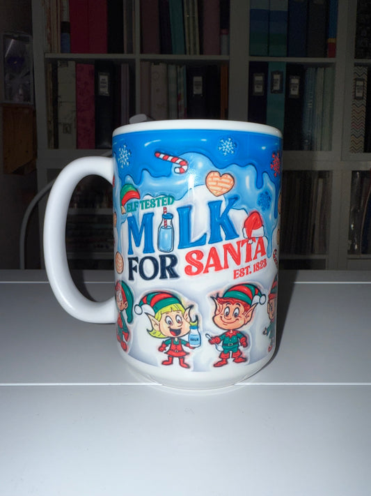 15 oz Milk for Santa Ceramic Mug - The Redheaded StoryKeeper