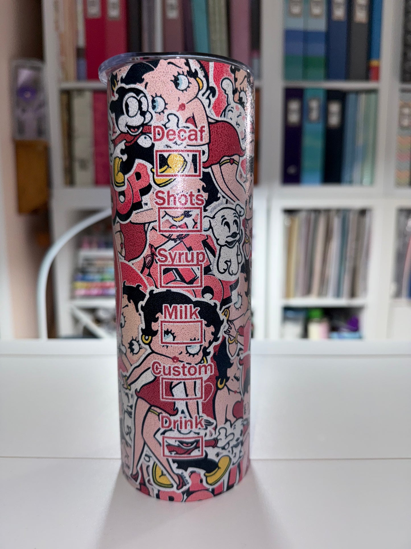 20 oz Betty Boop Starbucks Glitter Tumbler