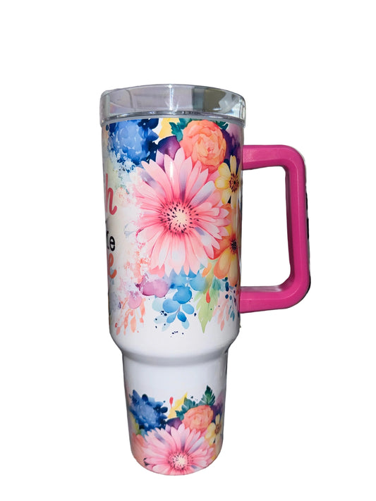 40 oz Live Laugh Leave Me Alone Travel Tumbler - The Redheaded StoryKeeper