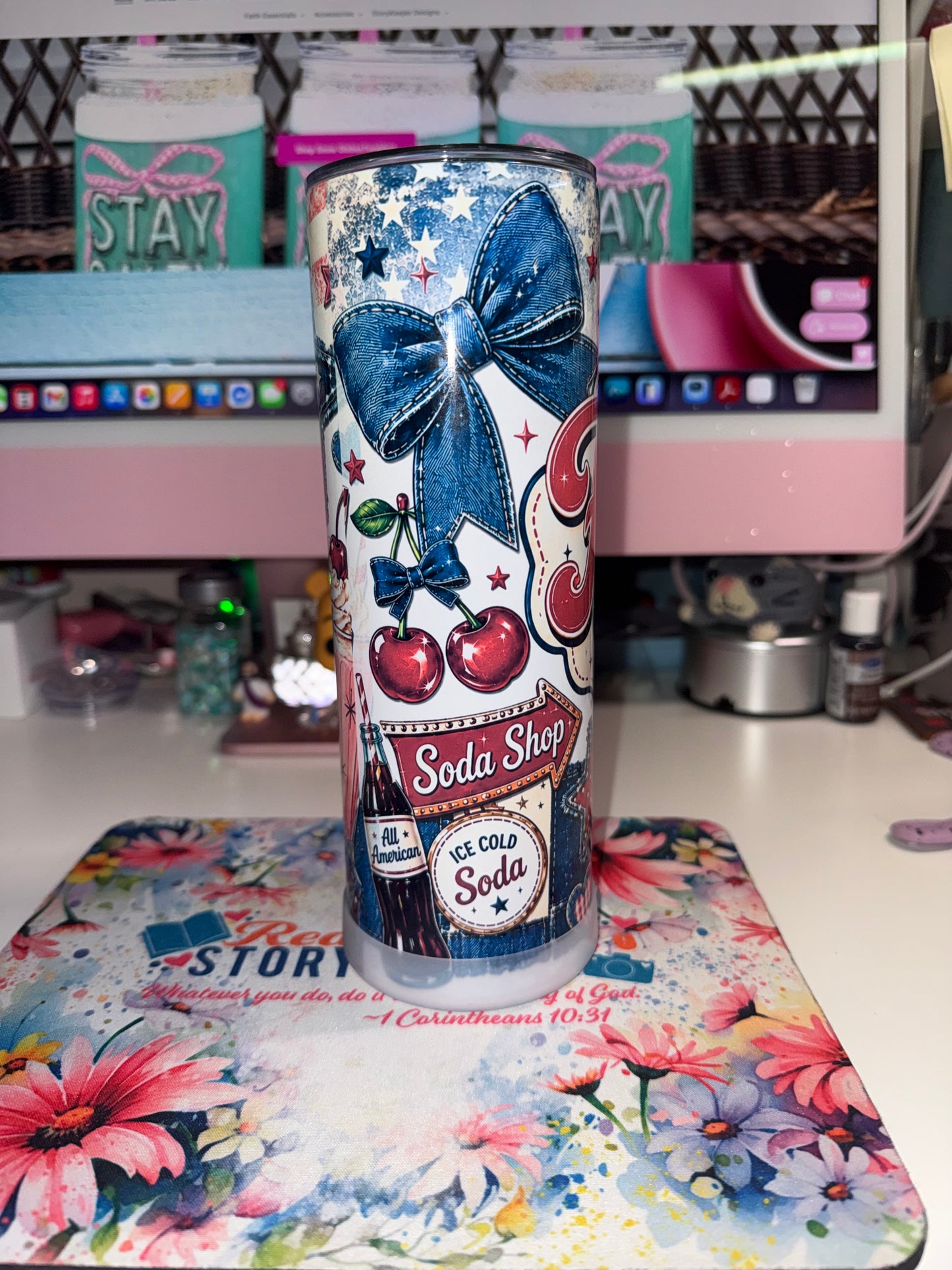 20 oz Vintage Fourth of July Tumbler