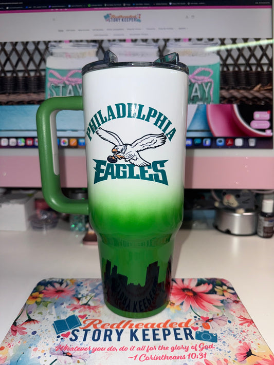 Sundays Are For The Birds Eagles Tumbler Set