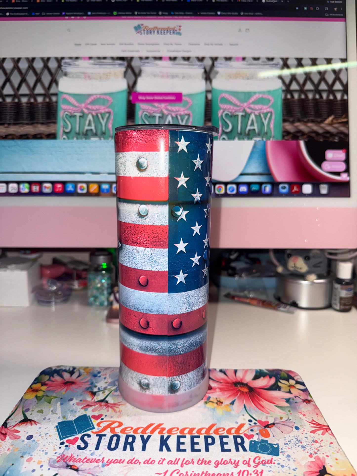 20 oz Lady Liberty Tumbler