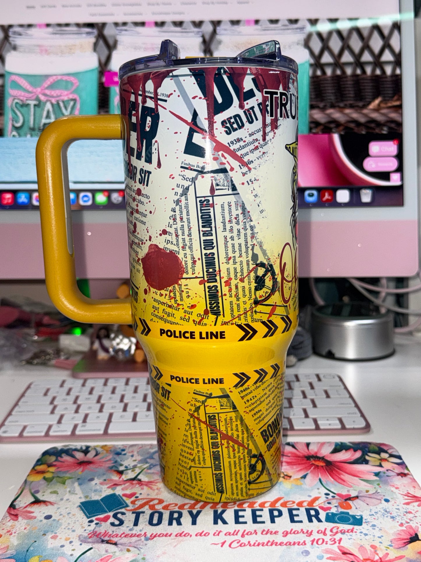 40 oz True Crime Obsessed Big Swig Tumbler Set