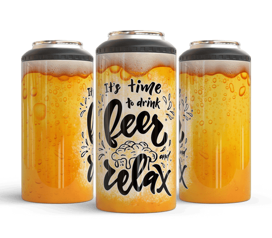 4 in 1 Can Coolers - Drink Beer and Relax - The Redheaded StoryKeeper