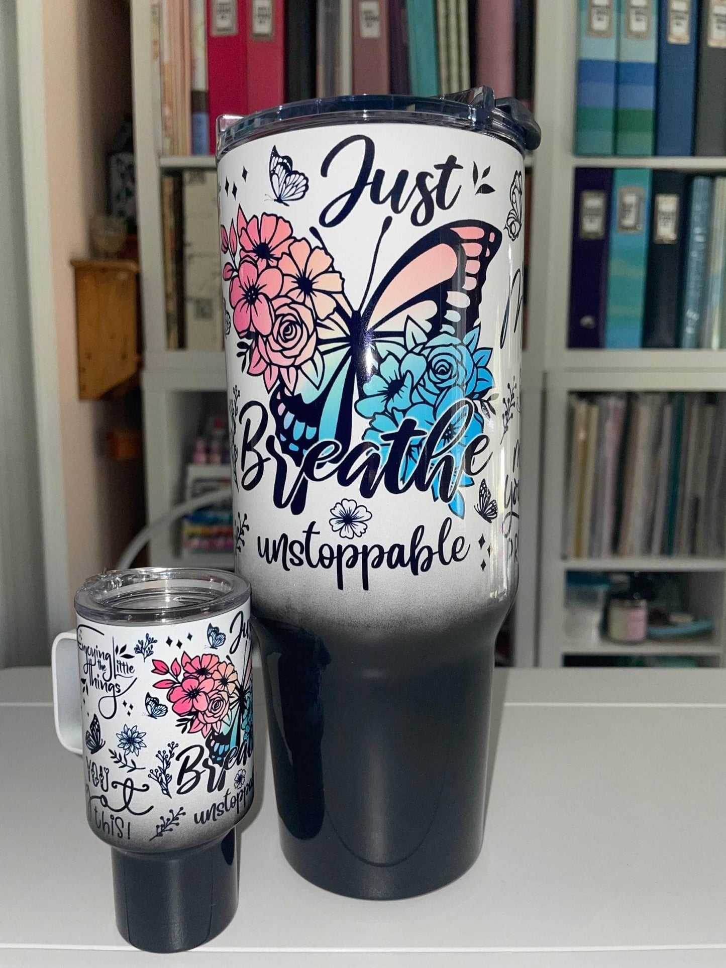 40 oz Just Breathe Big Swig Tumbler Set - The Redheaded StoryKeeper