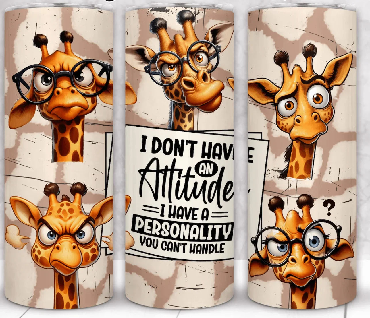 20 oz Sarcastic Giraffe Tumbler - The Redheaded StoryKeeper