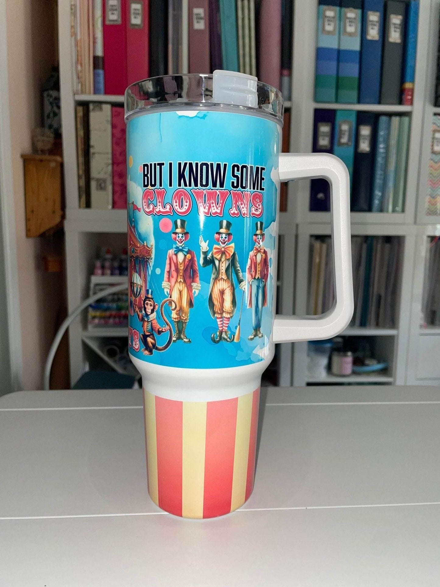 40 oz Not My Circus Travel Tumbler - The Redheaded StoryKeeper