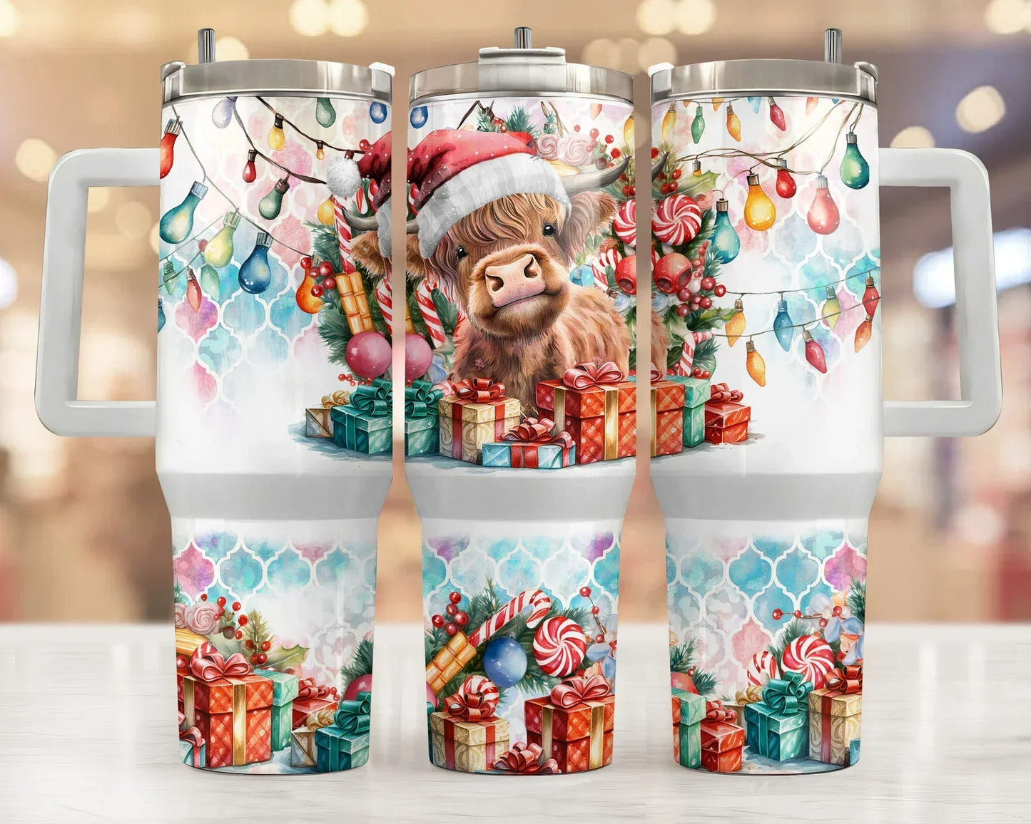 40 oz Presents Travel Tumbler - The Redheaded StoryKeeper