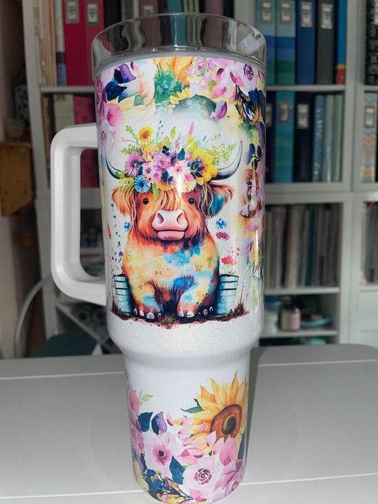 40 oz Salty Heifer Holographic Travel Tumbler - The Redheaded StoryKeeper