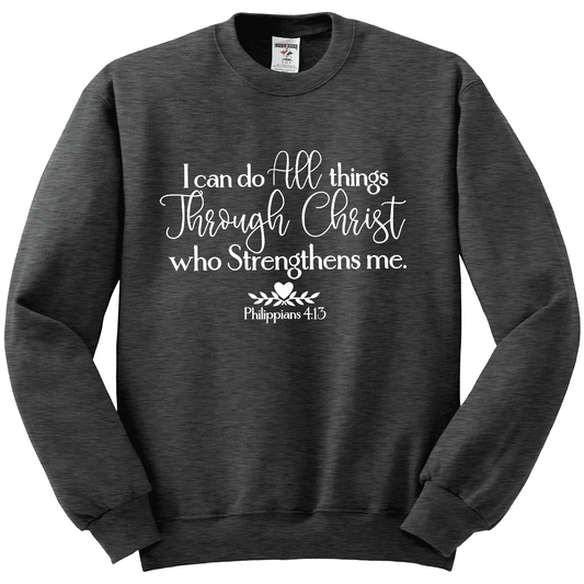 Philippians 4:13 Sweatshirt - The Redheaded StoryKeeper