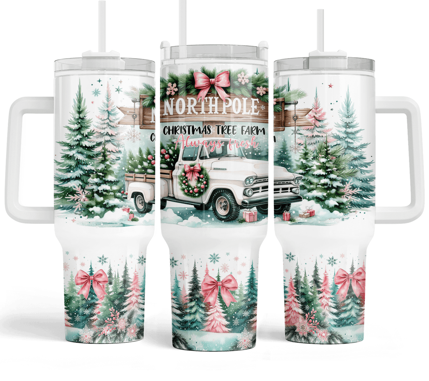 40 oz North Pole Travel Tumbler - The Redheaded StoryKeeper