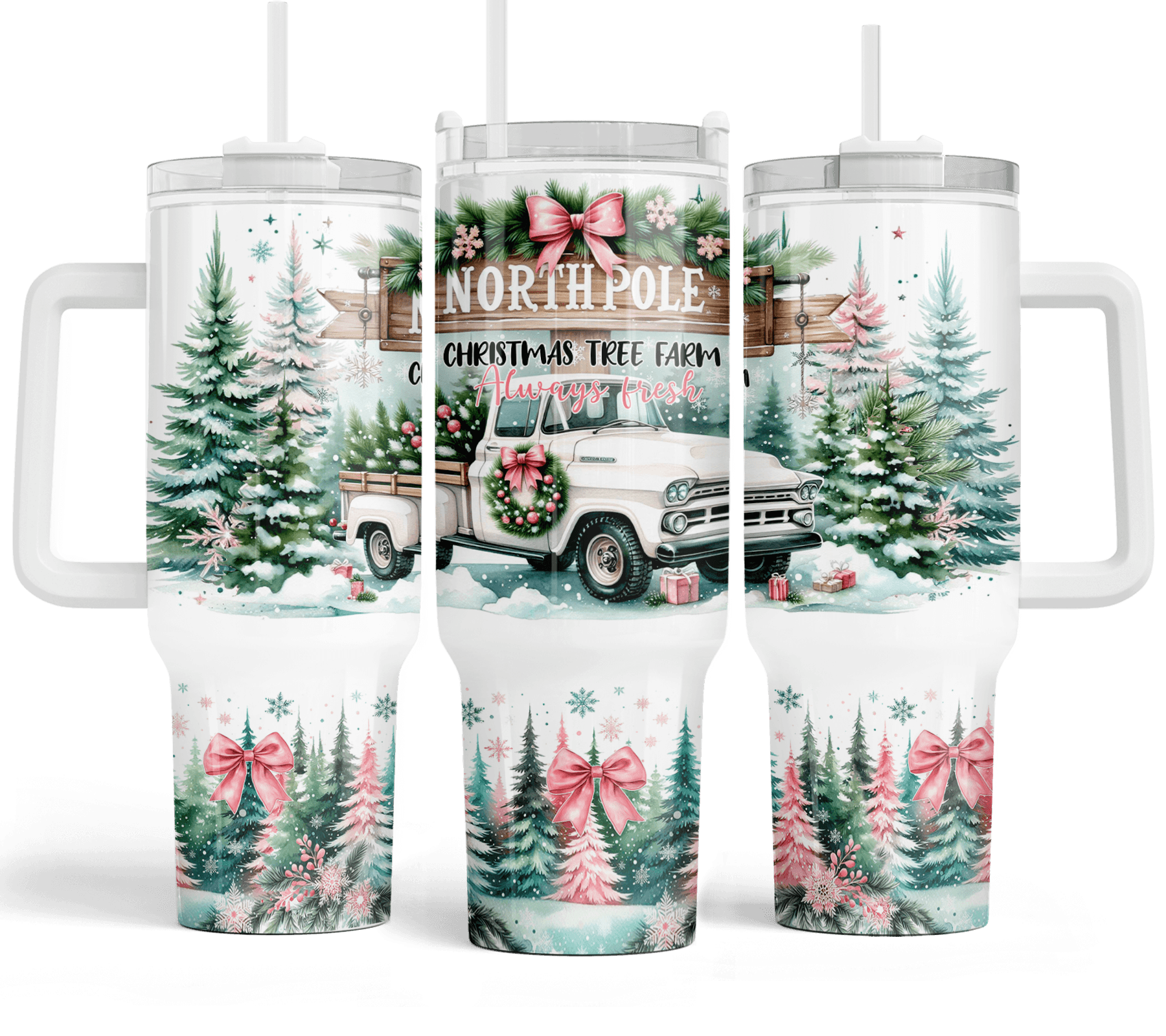40 oz North Pole Travel Tumbler - The Redheaded StoryKeeper