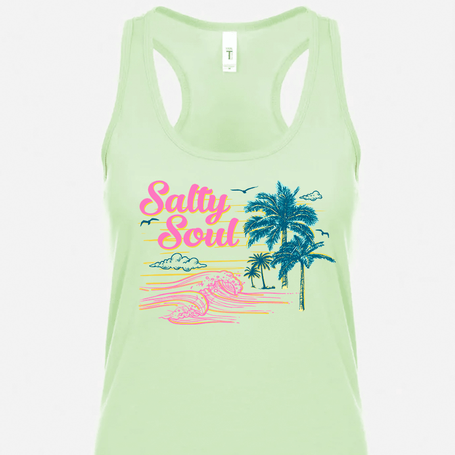 Salty Soul Racer Back Tank Top - The Redheaded StoryKeeper