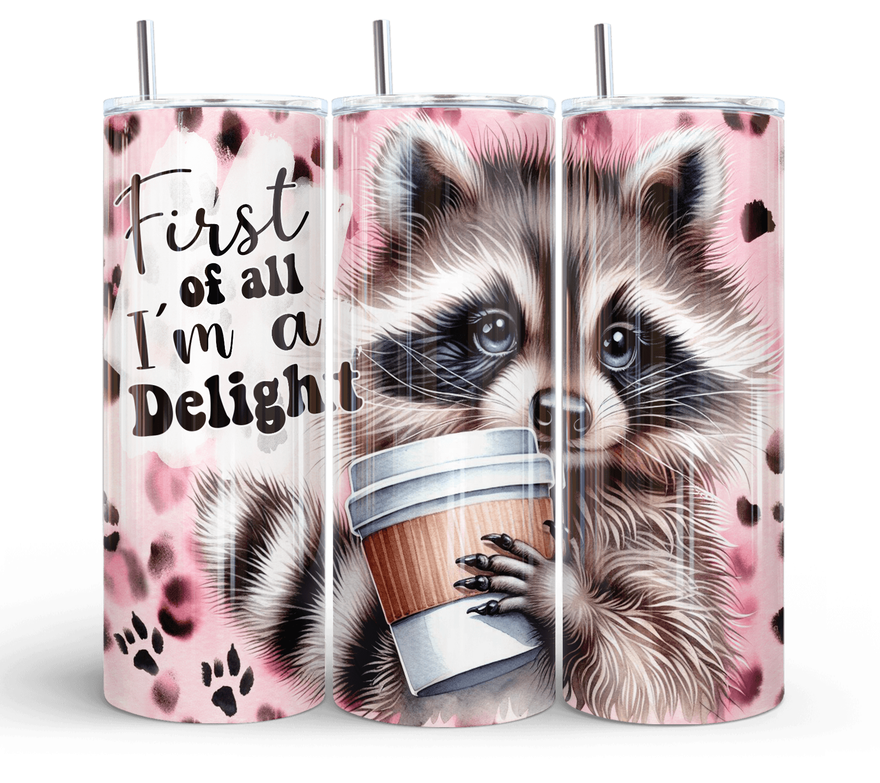 20 oz Glitter Tumbler - I'm a Delight - The Redheaded StoryKeeper