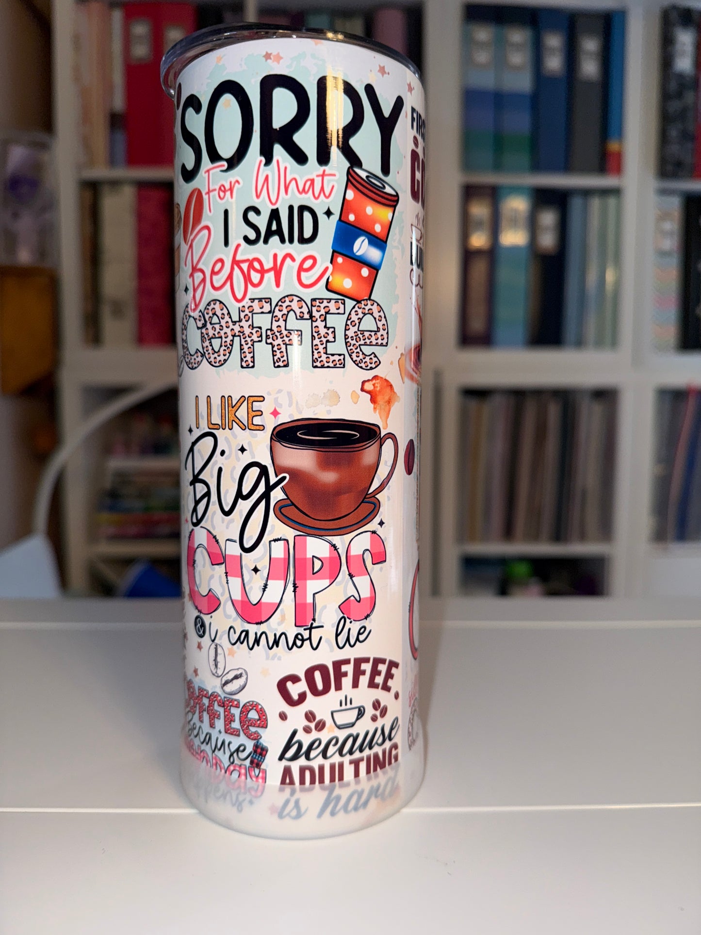 20 oz Coffee SayingsTumbler - The Redheaded StoryKeeper