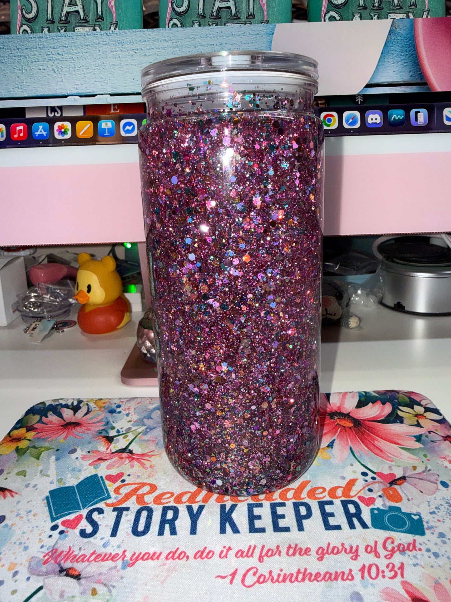 20 oz Acrylic Snowglobe Tumbler- Flawed,Forgiven & Fabulous