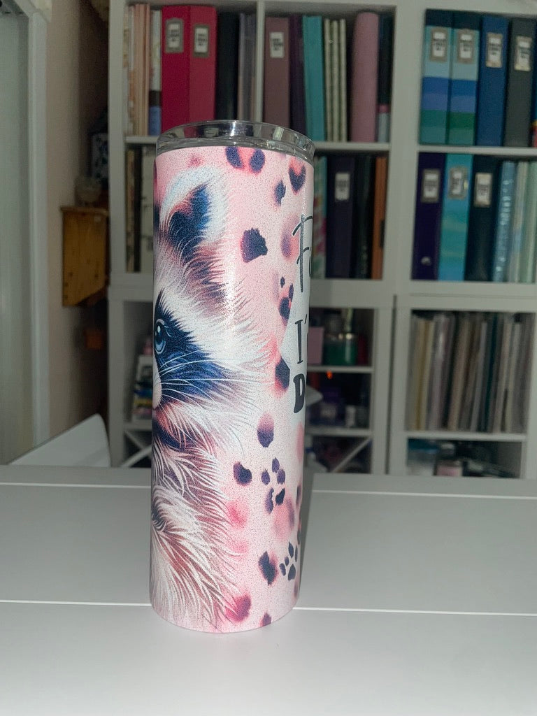 20 oz Glitter Tumbler - I'm a Delight