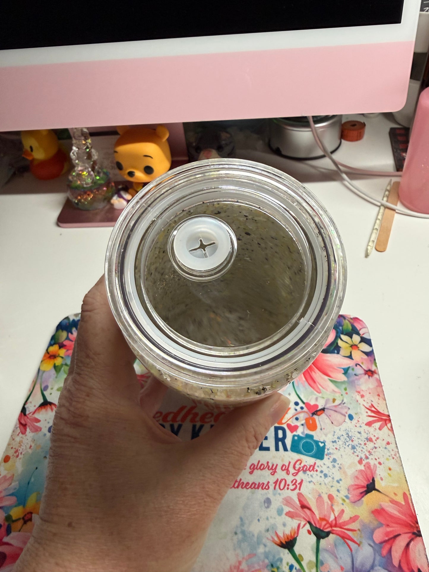 20 oz Nope Not Today Glitter Tumbler