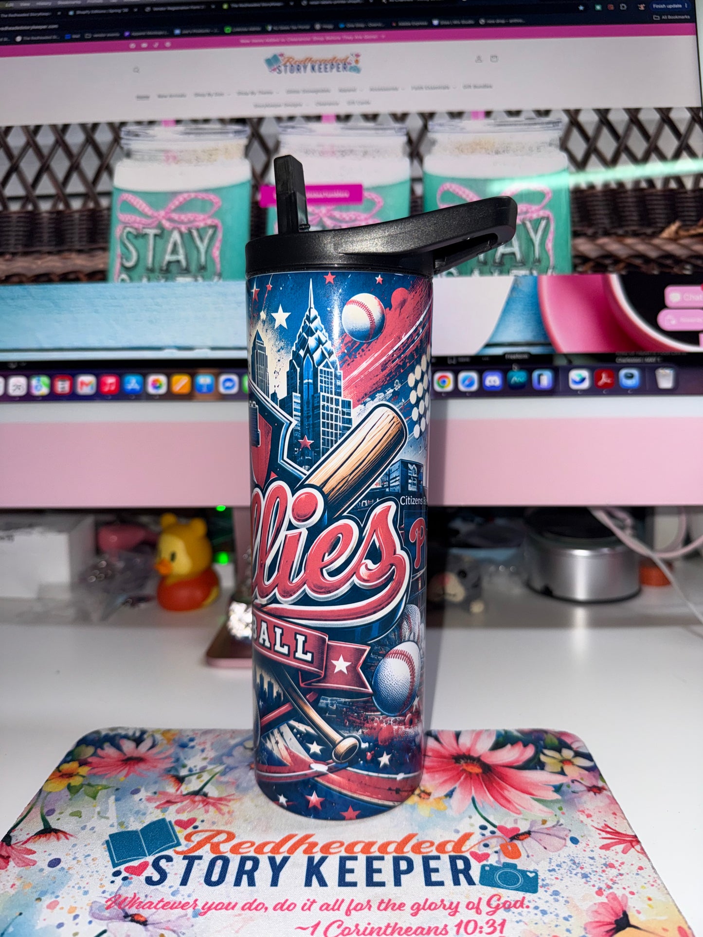 20 oz Phillies Baseball Duo Tumbler
