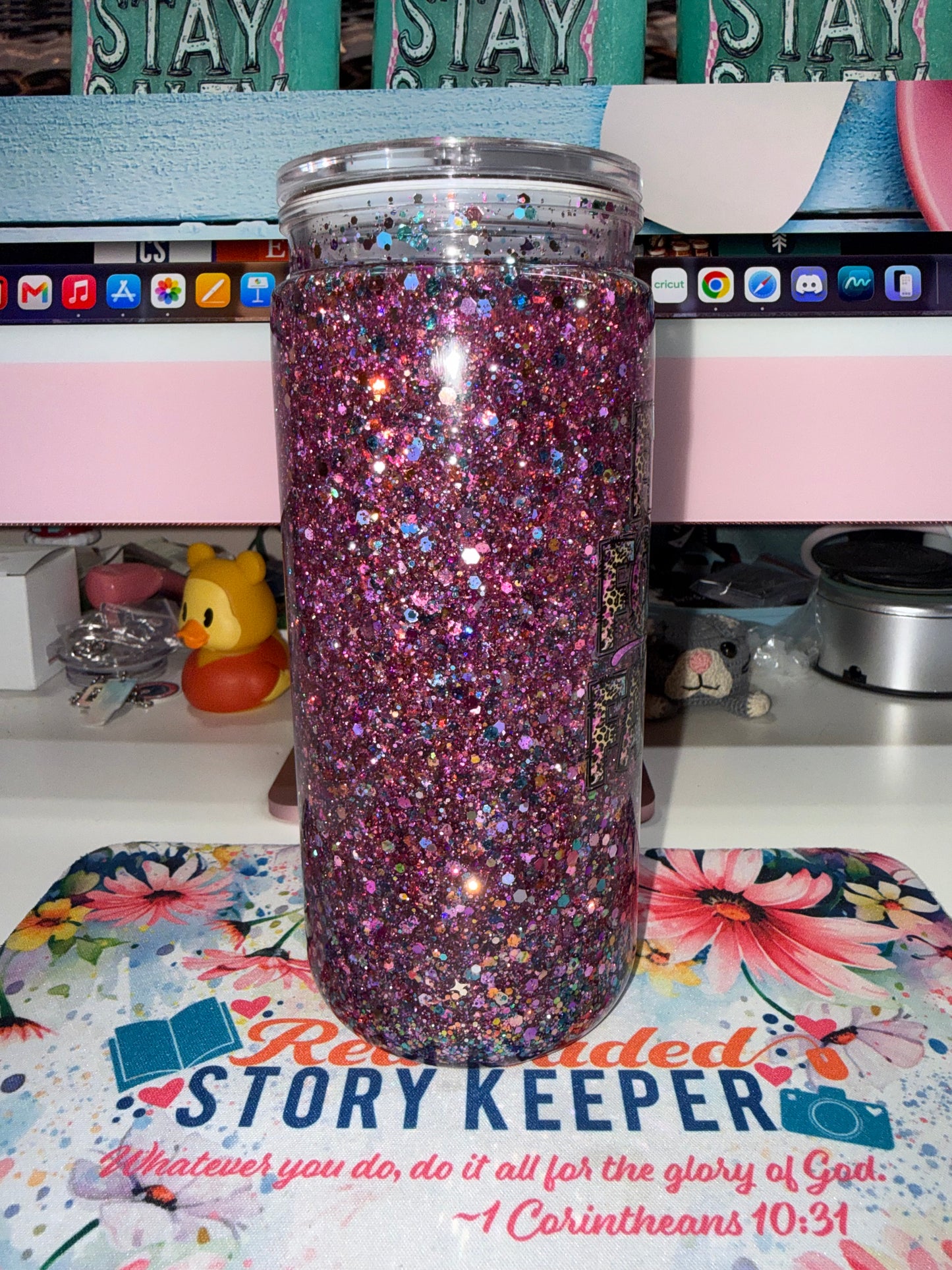 20 oz Acrylic Snowglobe Tumbler- Flawed,Forgiven & Fabulous