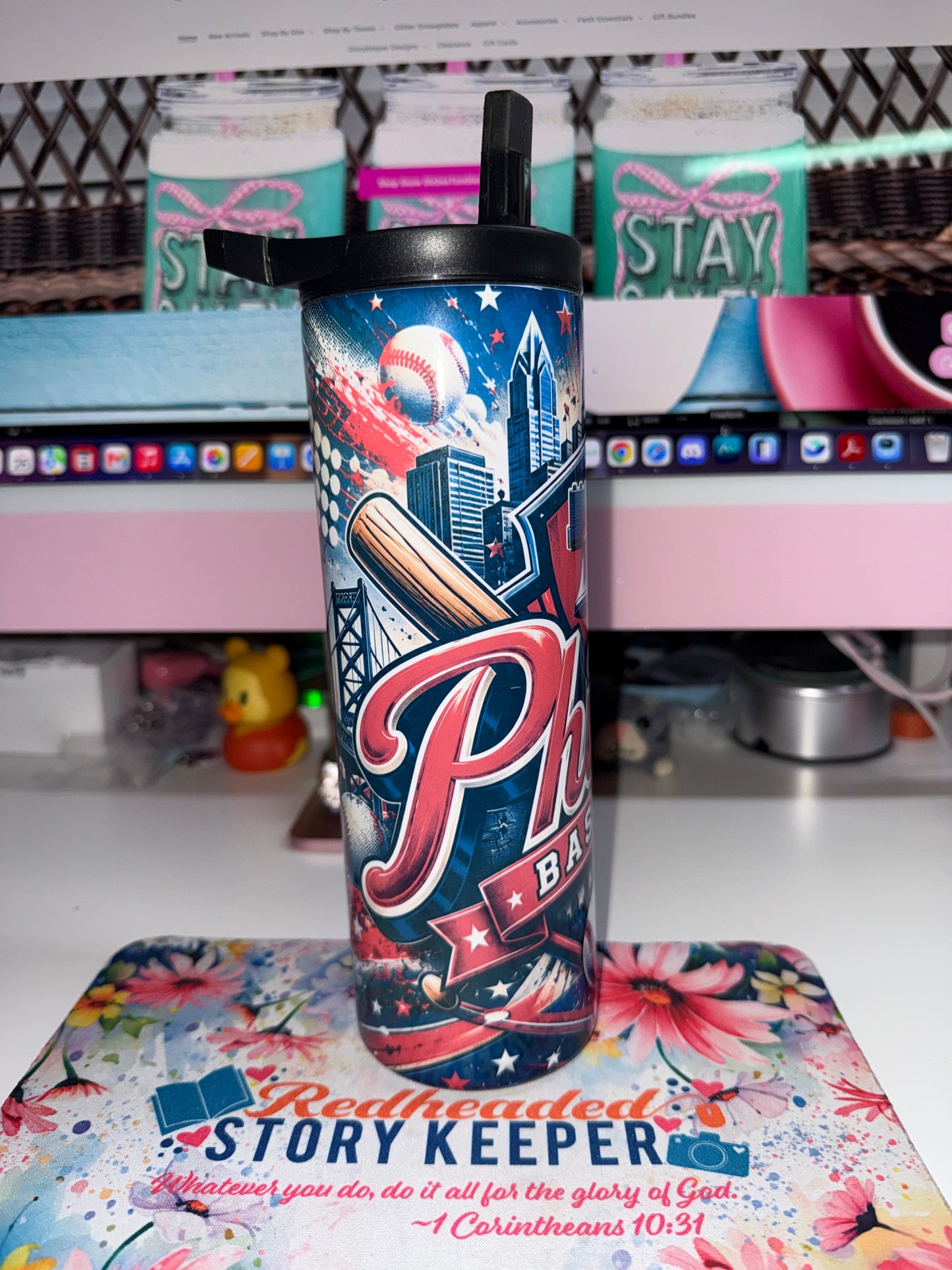 20 oz Phillies Baseball Duo Tumbler