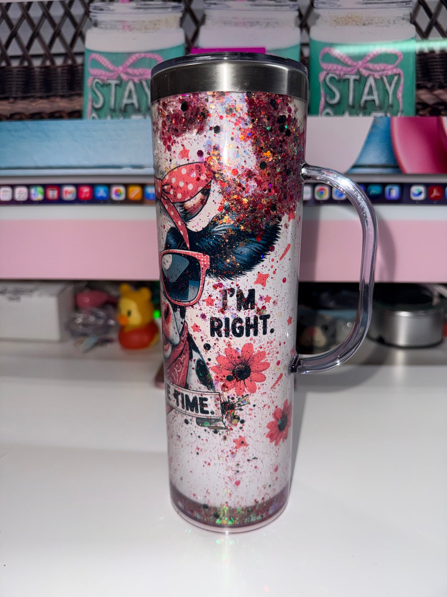 20 oz Let's Assume Snowglobe Tumbler