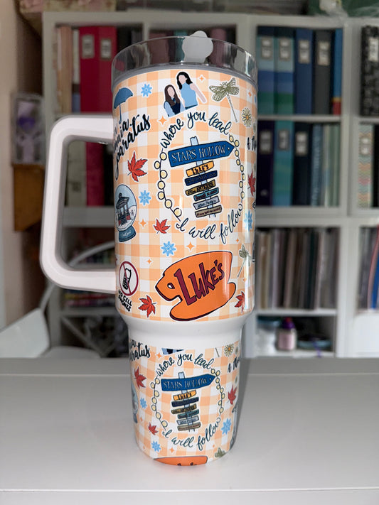 40 oz Gilmore Girls Travel Tumbler - The Redheaded StoryKeeper