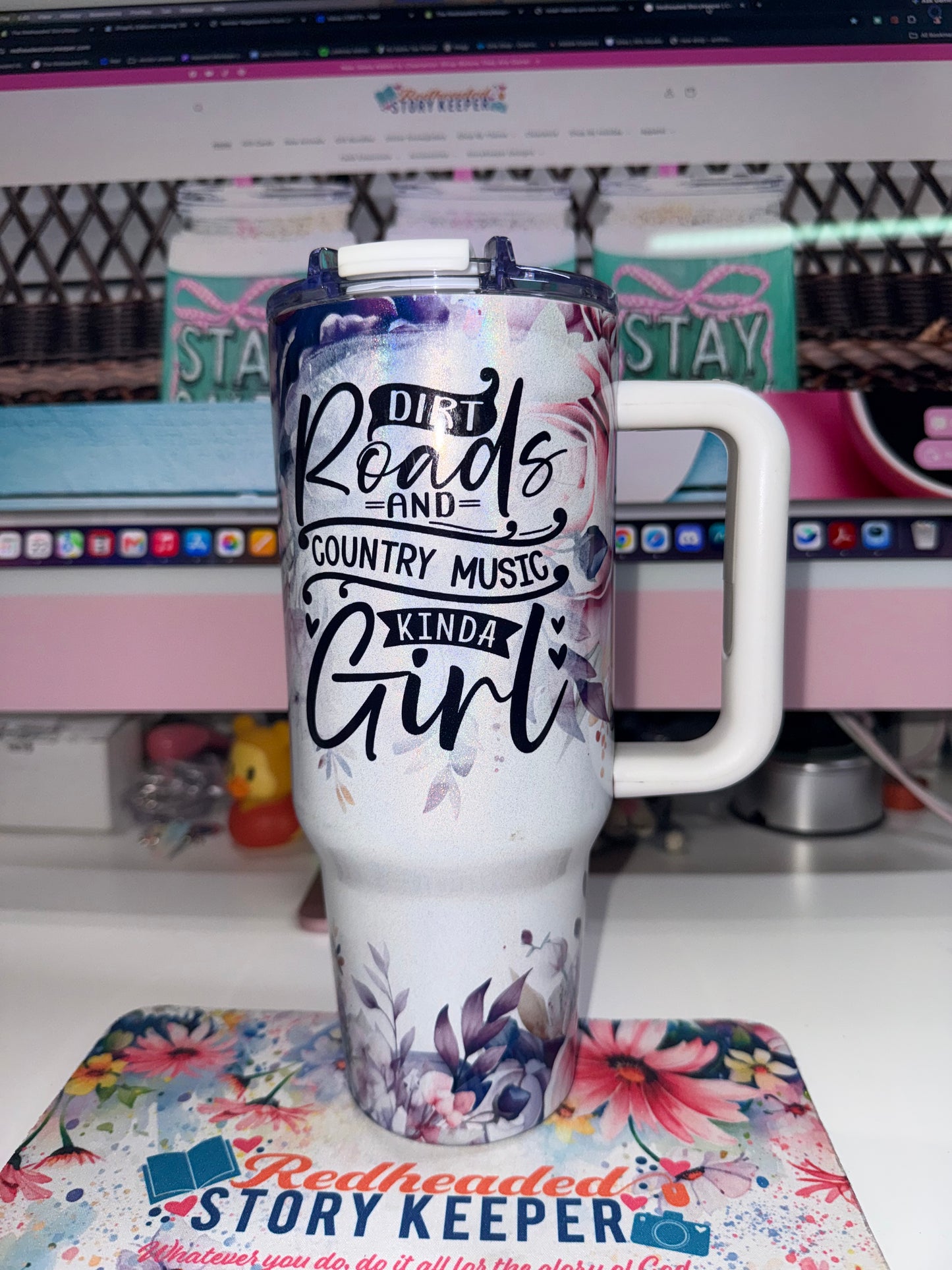 40 oz Dirt Roads & Country Music Big Swig Tumbler