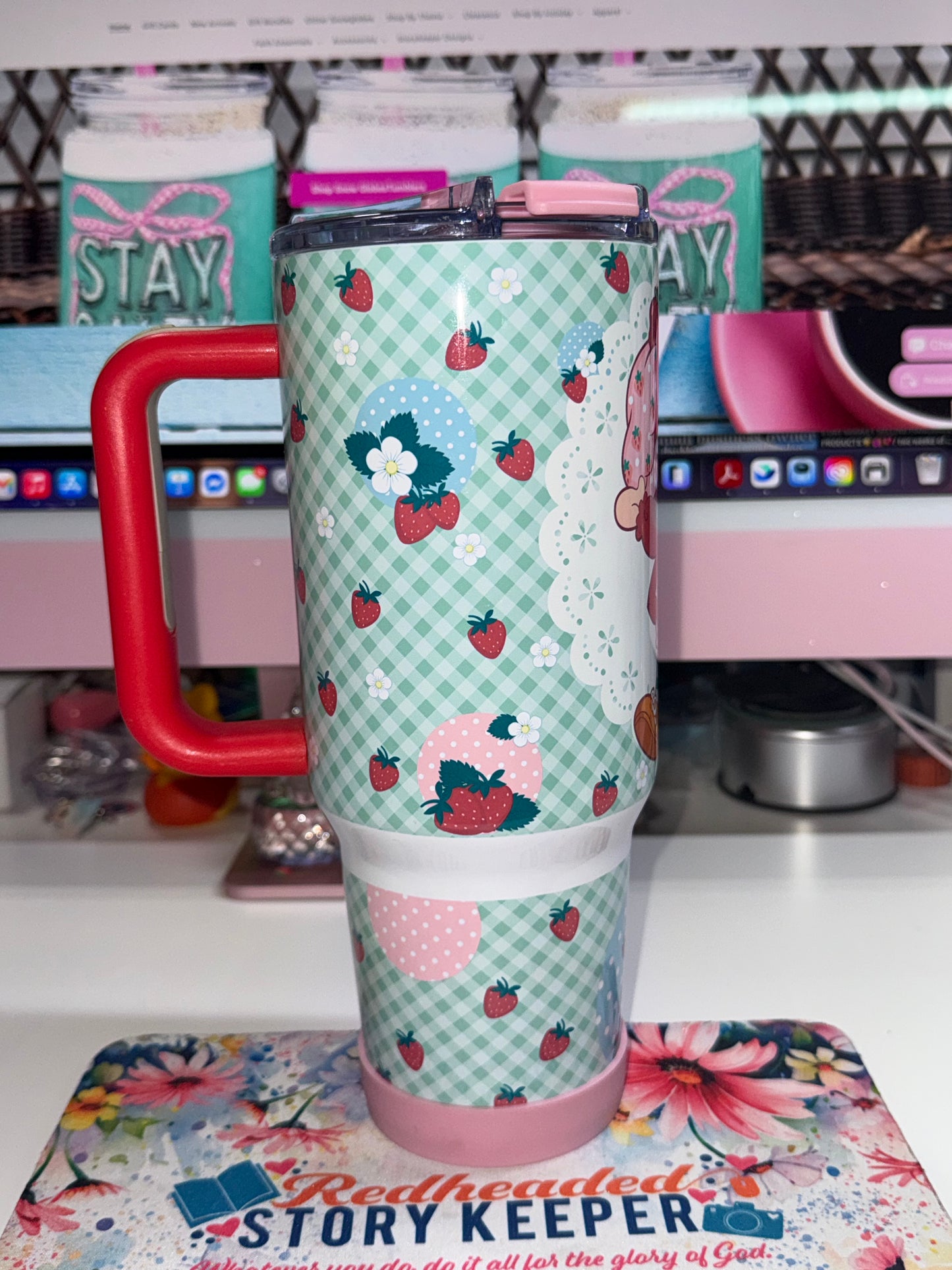40 oz Strawberry Shortcake Limited Edition Big Swig Tumbler