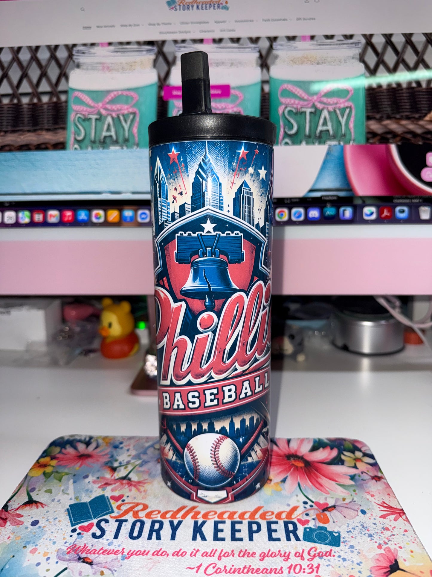 20 oz Phillies Baseball Duo Tumbler