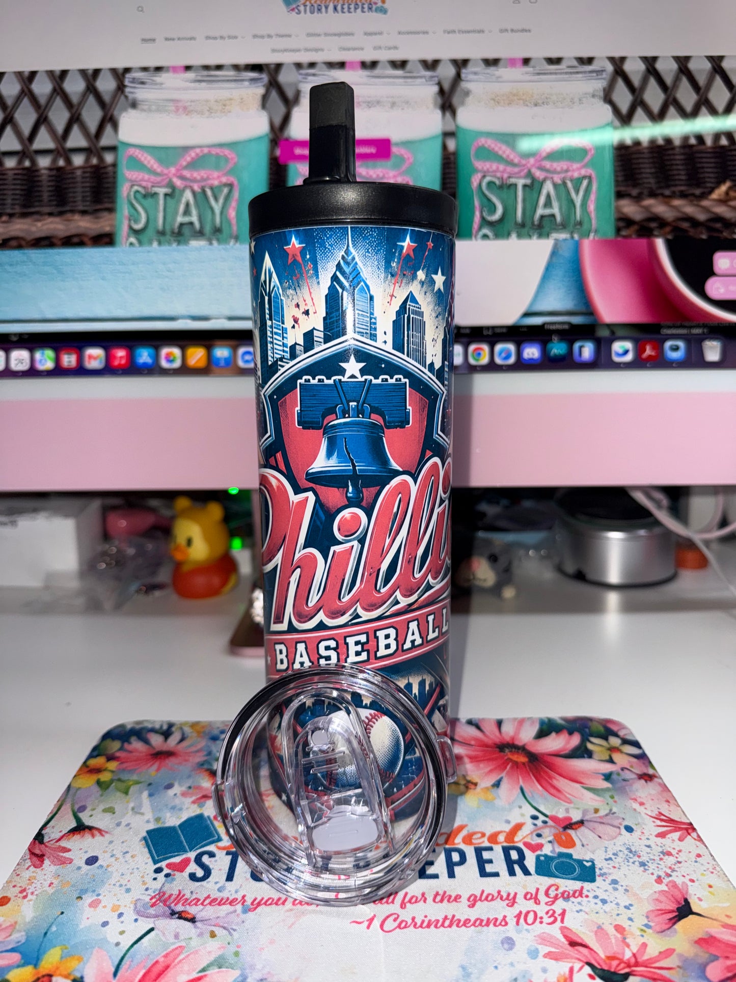 20 oz Phillies Baseball Duo Tumbler